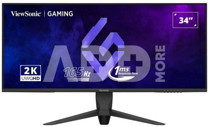 LCD Monitor|VIEWSONIC|34"|Gaming/21 : 9|Panel VA|3440x1440|21:9|165 Hz|Matte|1 ms|Swivel|Height adjustable|Tilt|Colour Black|VX3480-2K-PRO