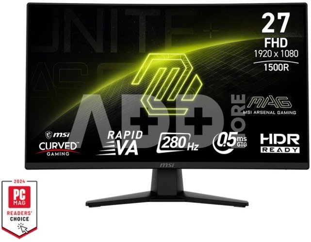 LCD Monitor|MSI|MAG 274CXF|27"|Gaming/Curved|Tilt|Matte|Panel VA|1920x1080|16:9|280 Hz|0.5 ms|Colour Black|MAG274CXF