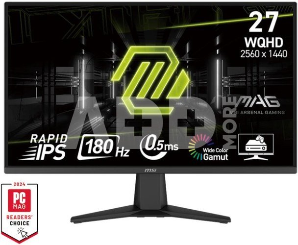 LCD Monitor|MSI|MAG 275QF|27"|Gaming|Matte|Panel IPS|2560x1440|16:9|180 Hz|0.5 ms|Colour Black|MAG275QF