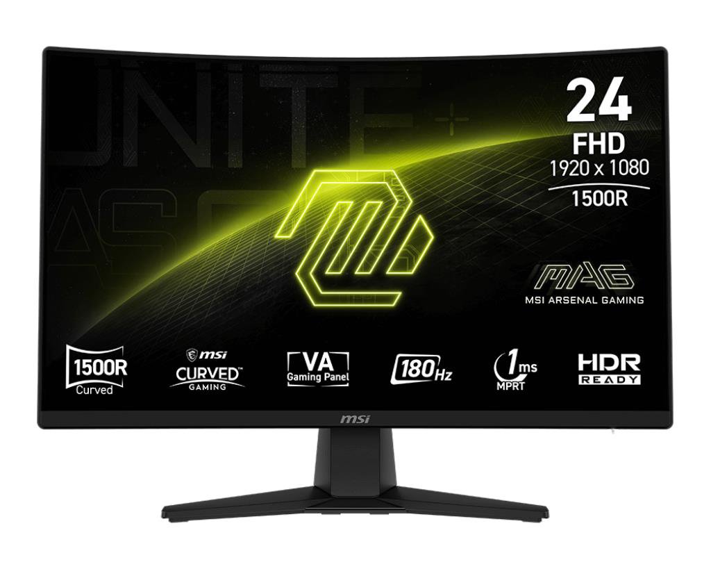 LCD MonitorMSIMAG 242C23.6"Gaming/Curved/FramelessMattePanel VA1920x108016