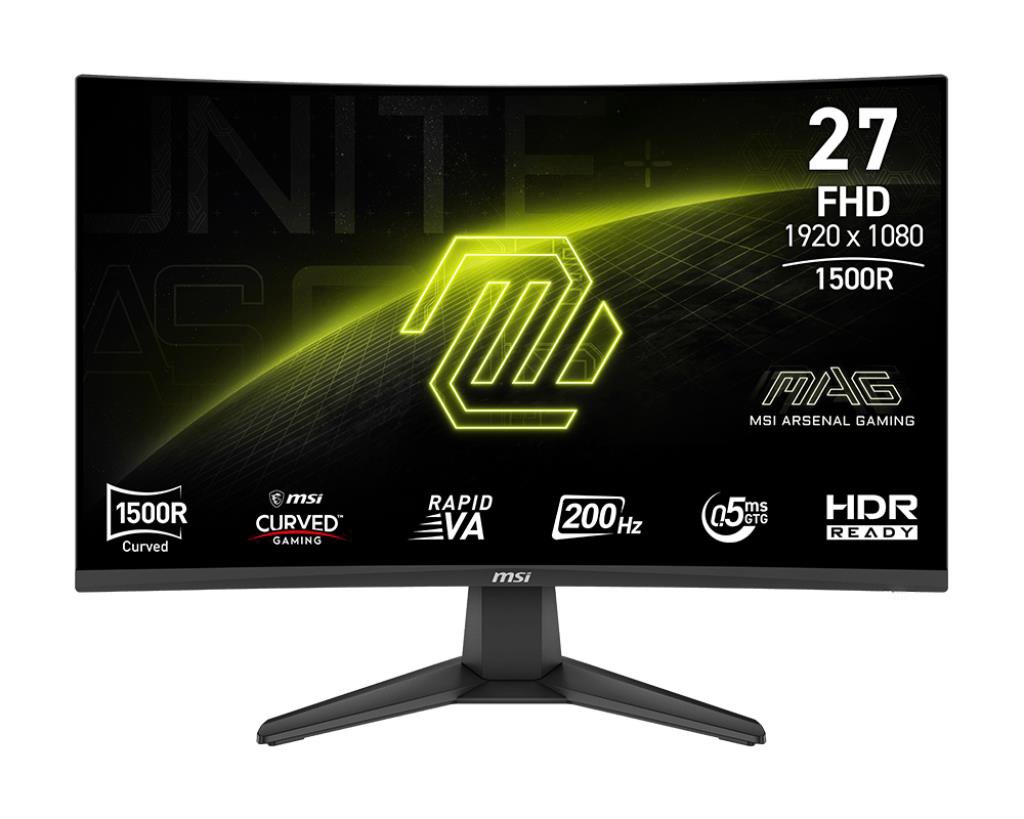 LCD MonitorMSIMAG 276CF E2027"Gaming/CurvedPanel VA1920x108016:9200 Hz0.5 msMAG276CFE20