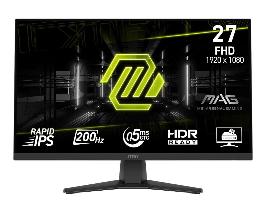 LCD MonitorMSIMAG 272F27"GamingMattePanel IPS1920x108016:9200Hz0.5 msColour BlackMAG272F