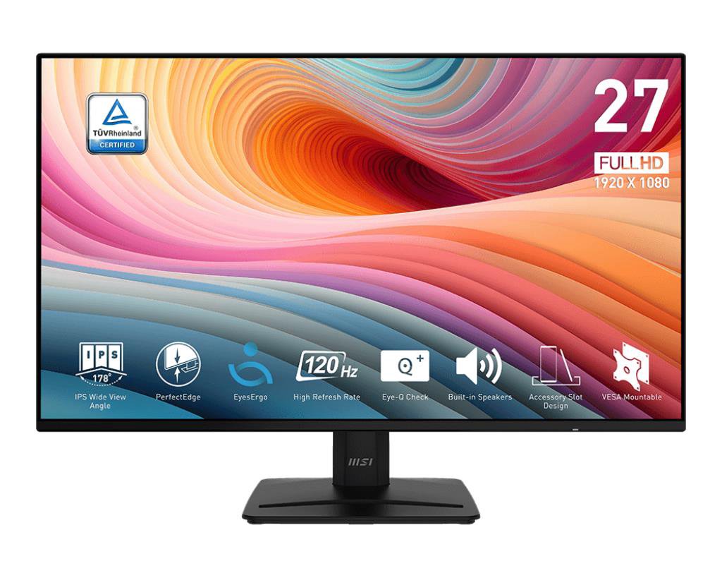 LCD MonitorMSIPRO MP271A E227"BusinessPanel IPS1920x108016:9120 HzSpeakersPROMP271AE2