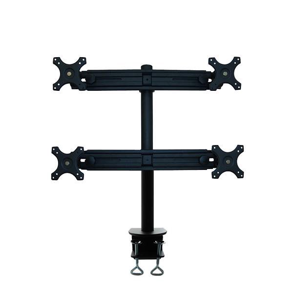 Neomounts by Newstar FPMA-D700D4 monitoriaus laikiklis arba stovas 76,2 cm (30") Gnybtas Juoda