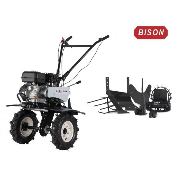 Motoblokas Bison KJMB70Z + Padargų kompl.motoblokui