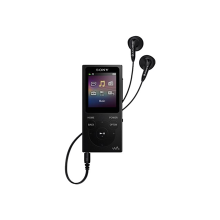 MP3 grotuvas SONY NW-E394B with FM radio,8GB,Black