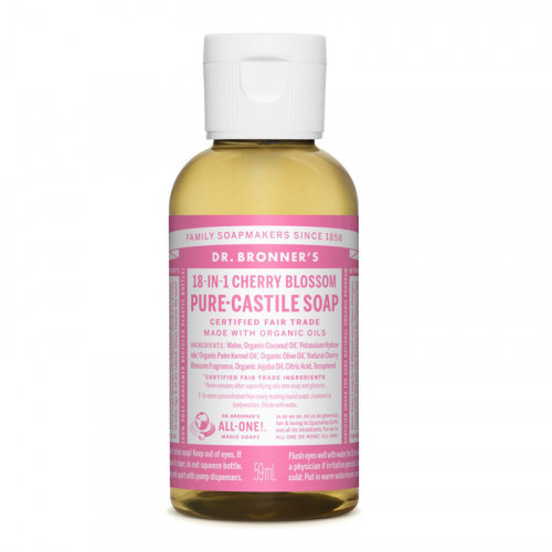 Dr. Bronner's Cherry Blossom Pure Castile Organic Soap Ekologiškas skystas muilas, 60ml