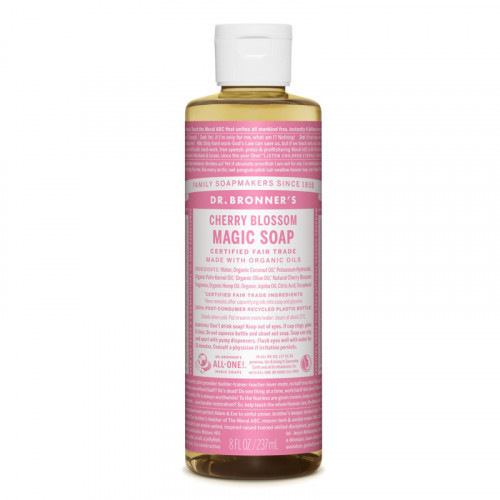 Dr. Bronner's Cherry Blossom Pure Castile Organic Soap Ekologiškas skystas muilas, 240ml
