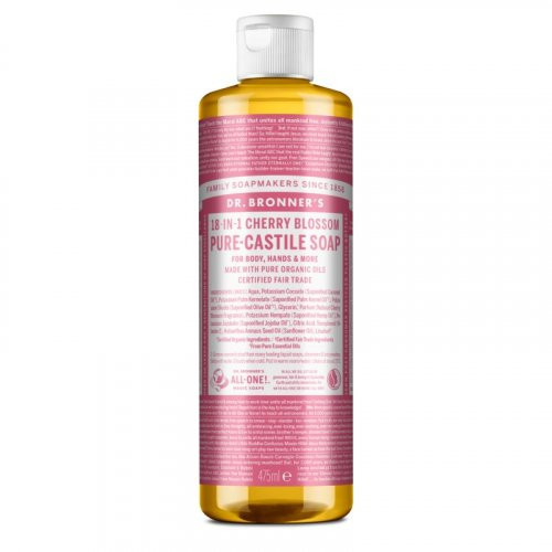 Dr. Bronner's Cherry Blossom Pure Castile Organic Soap Ekologiškas skystas muilas, 475ml
