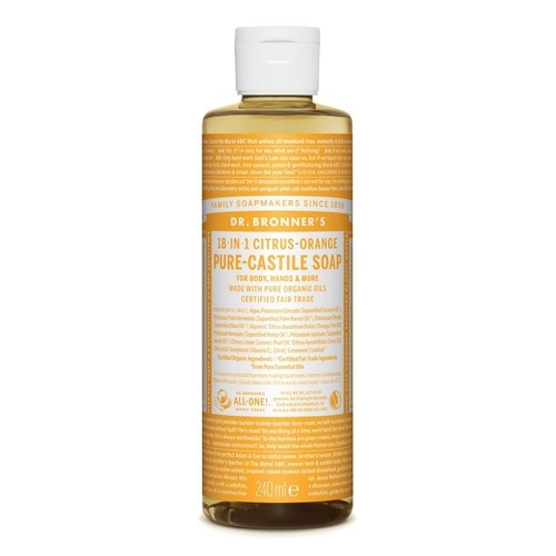Dr. Bronner's Citrus-Orange Pure-Castile Liquid Soap Ekologiškas skystas muilas, 240ml