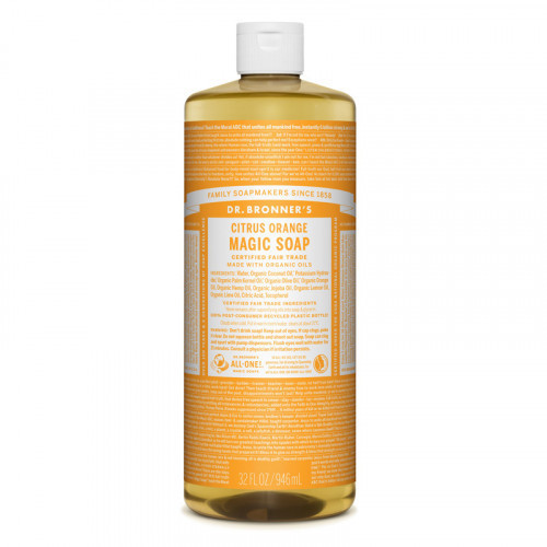 Dr. Bronner's Citrus-Orange Pure-Castile Liquid Soap Ekologiškas skystas muilas, 945 ml
