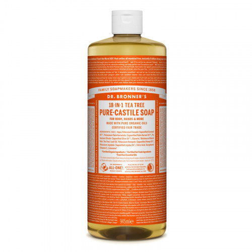 Dr. Bronner's Tea-Tree Pure-Castile Liquid Soap Ekologiškas skystas muilas, 945 ml