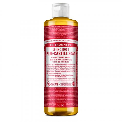 Dr. Bronner's Rose Pure-Castile Liquid Soap Ekologiškas skystas muilas, 475ml