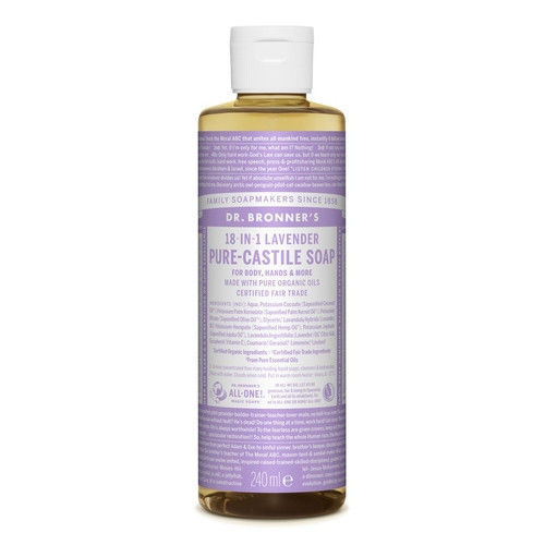 Dr. Bronner's Lavender Pure-Castile Liquid Soap Ekologiškas skystas muilas, 240ml
