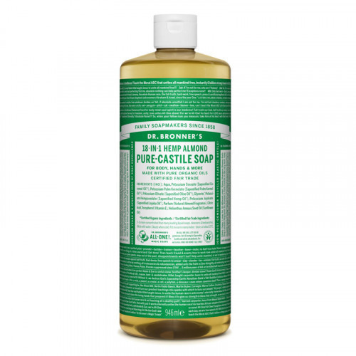 Dr. Bronner's Almond Pure-Castile Liquid Soap Ekologiškas skystas muilas, 945 ml