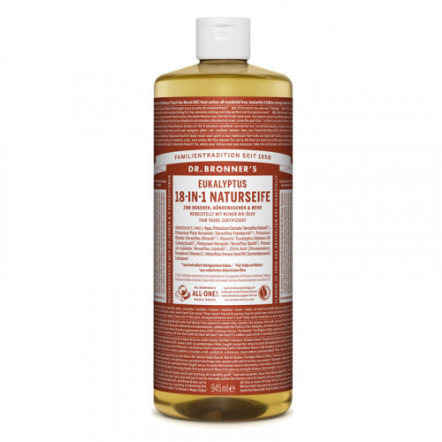 Dr. Bronner's Eucaliptus Pure-Castile Liquid Soap Ekologiškas skystas muilas, 945 ml