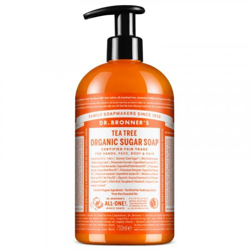 Dr. Bronner's Tea Tree Organic Sugar Soap Ekologiškas cukraus muilas, 710ml