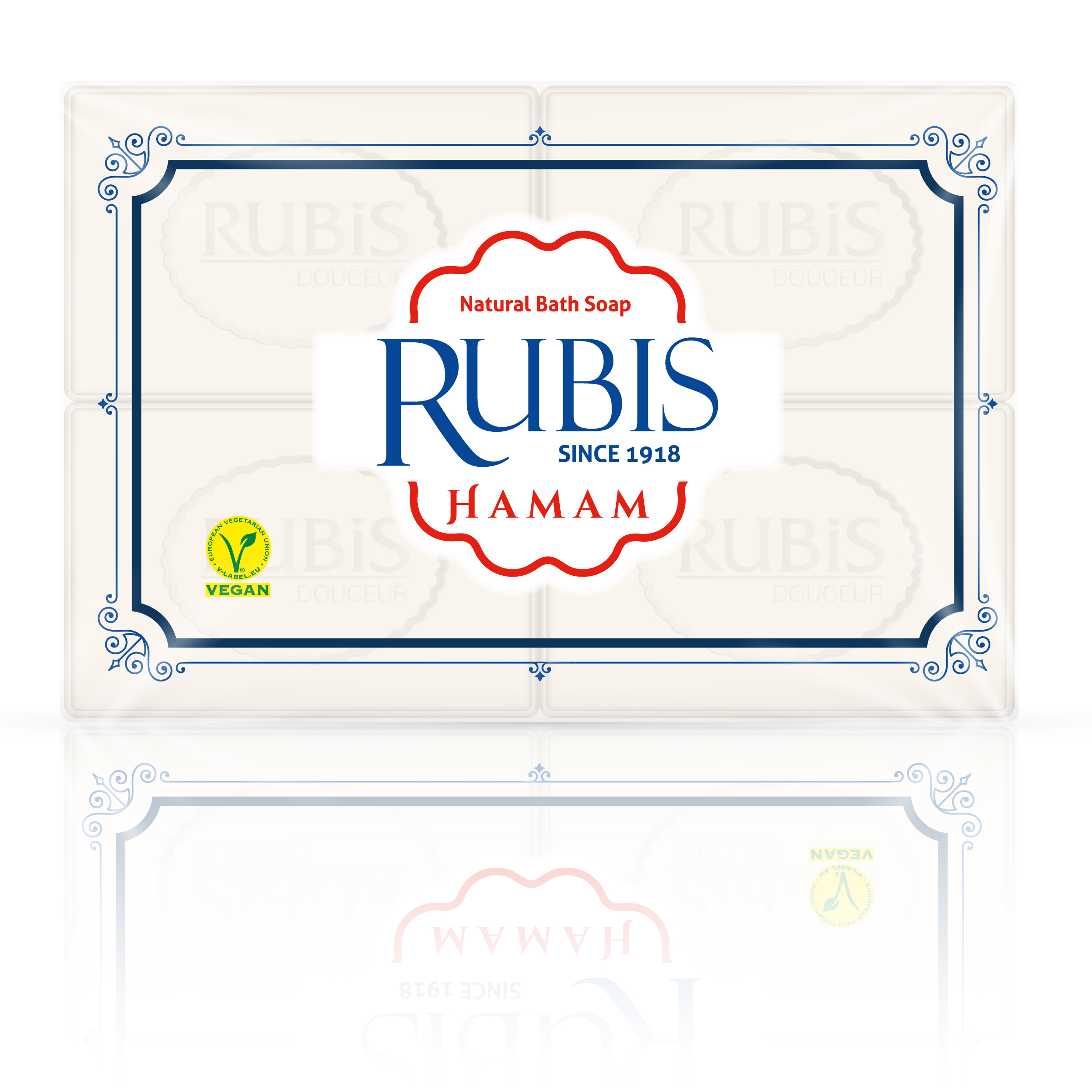 Natūralus muilas RUBIS HAMAM, 150 g x 4 vnt.