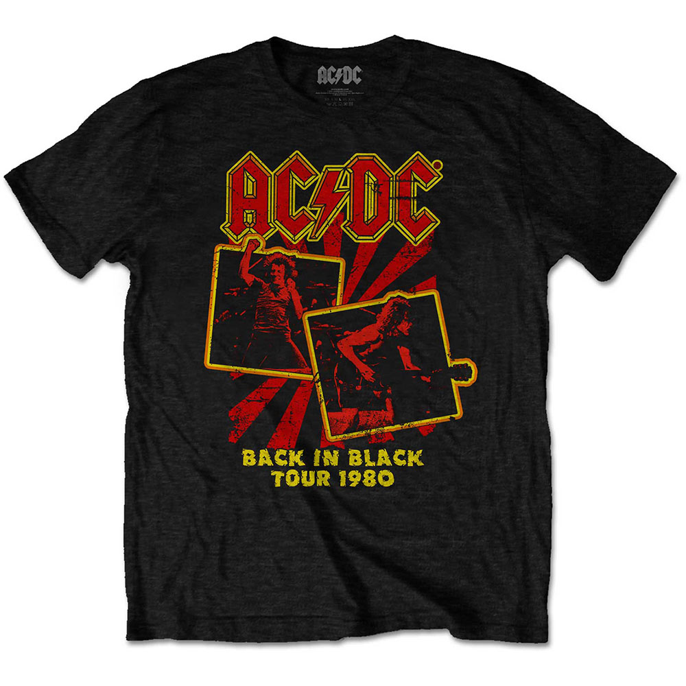 AC/DC Back in Black Tour 1980 Marškinėliai