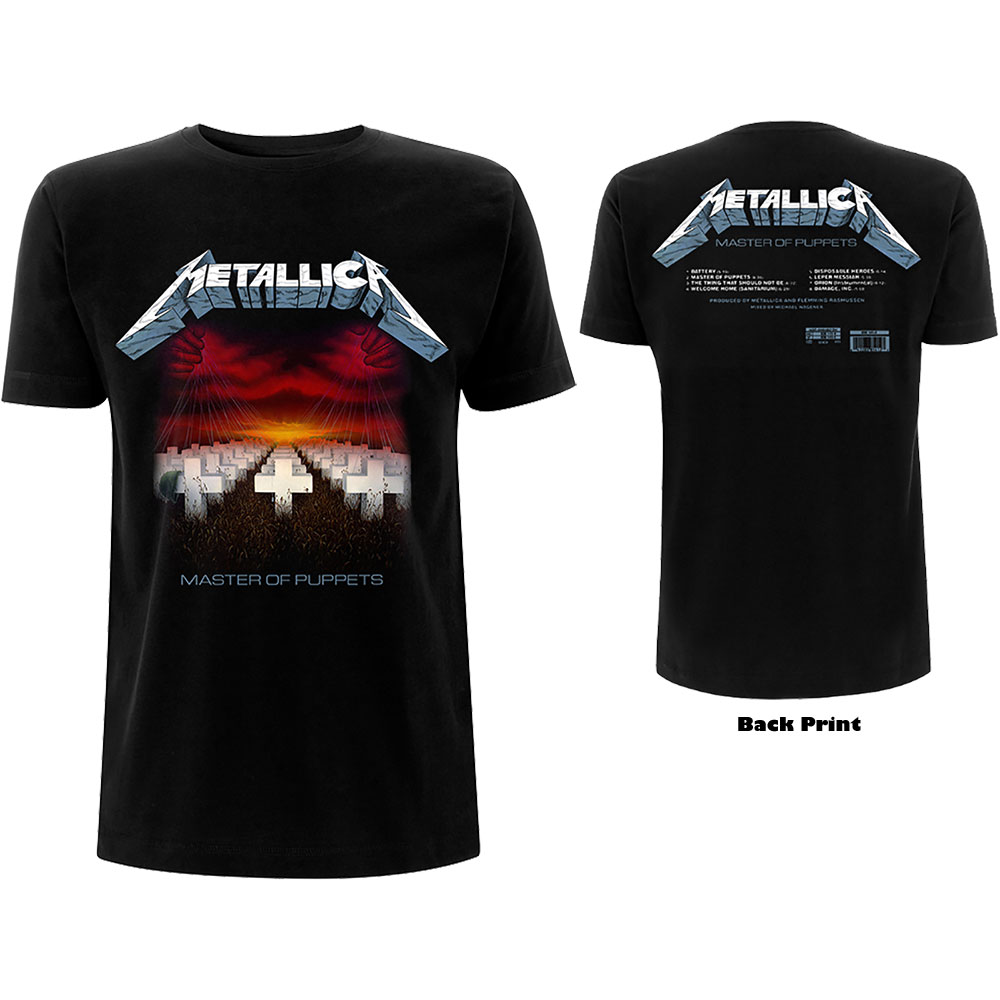 Metallica Master of Puppets Tracks Marškinėliai