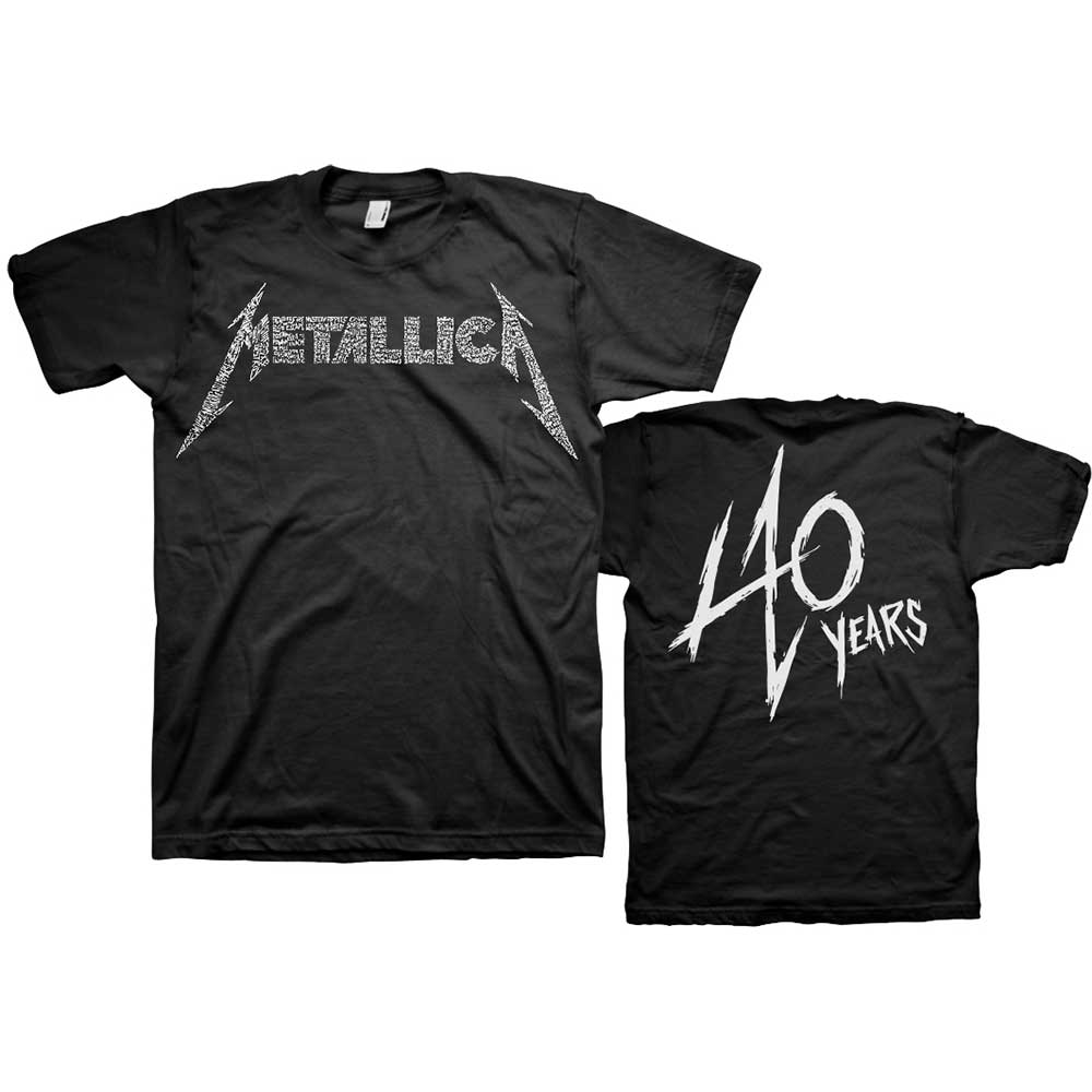 Metallica 40th Anniversary Songs Logo Marškinėliai