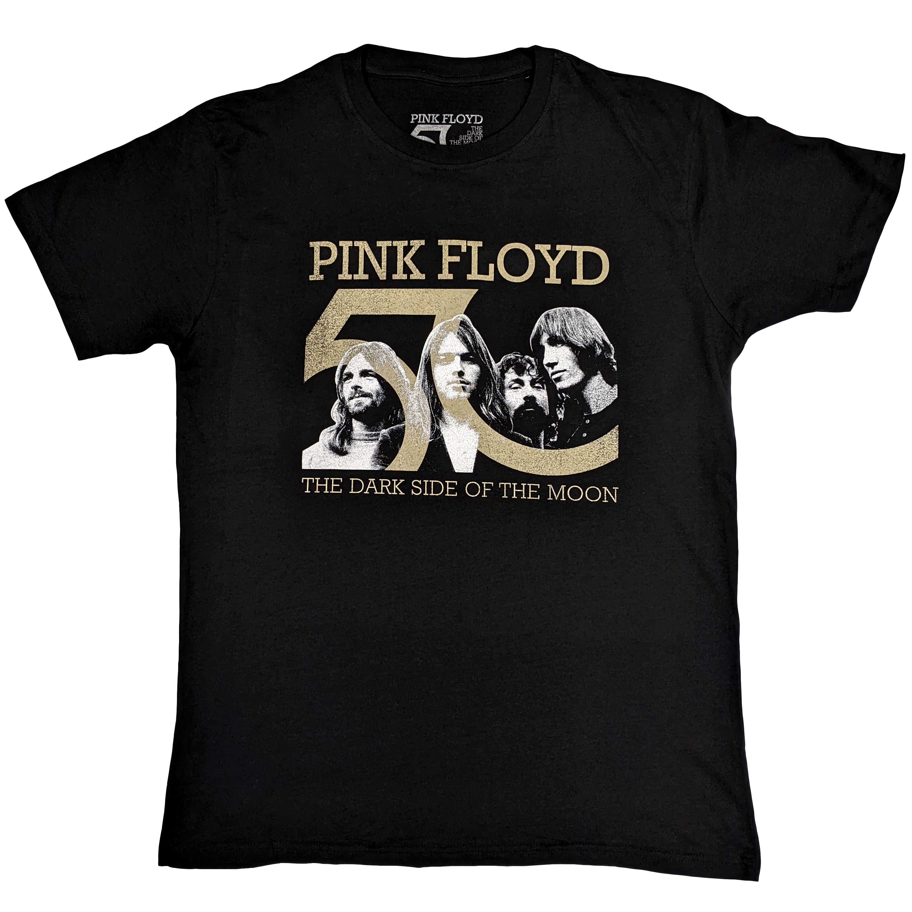 Pink Floyd Band Photo & 50th Logo Marškinėliai