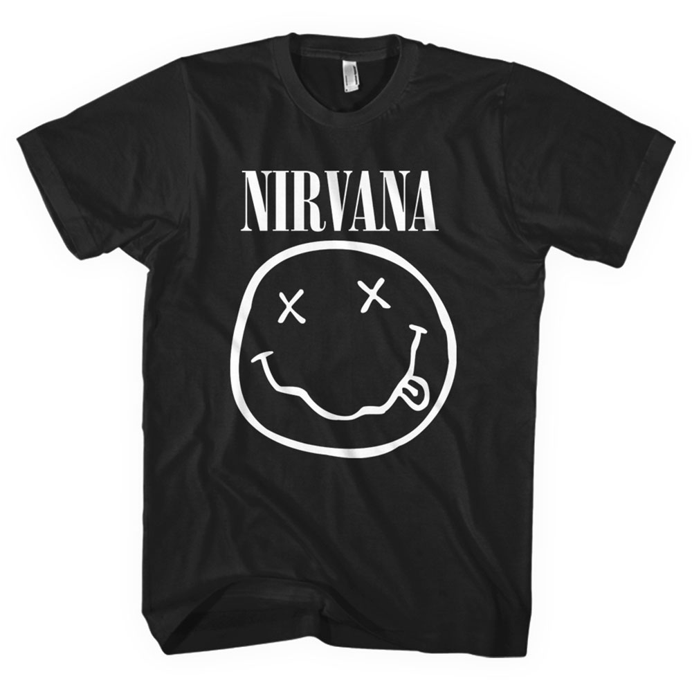 Nirvana White Smiley Marškinėliai