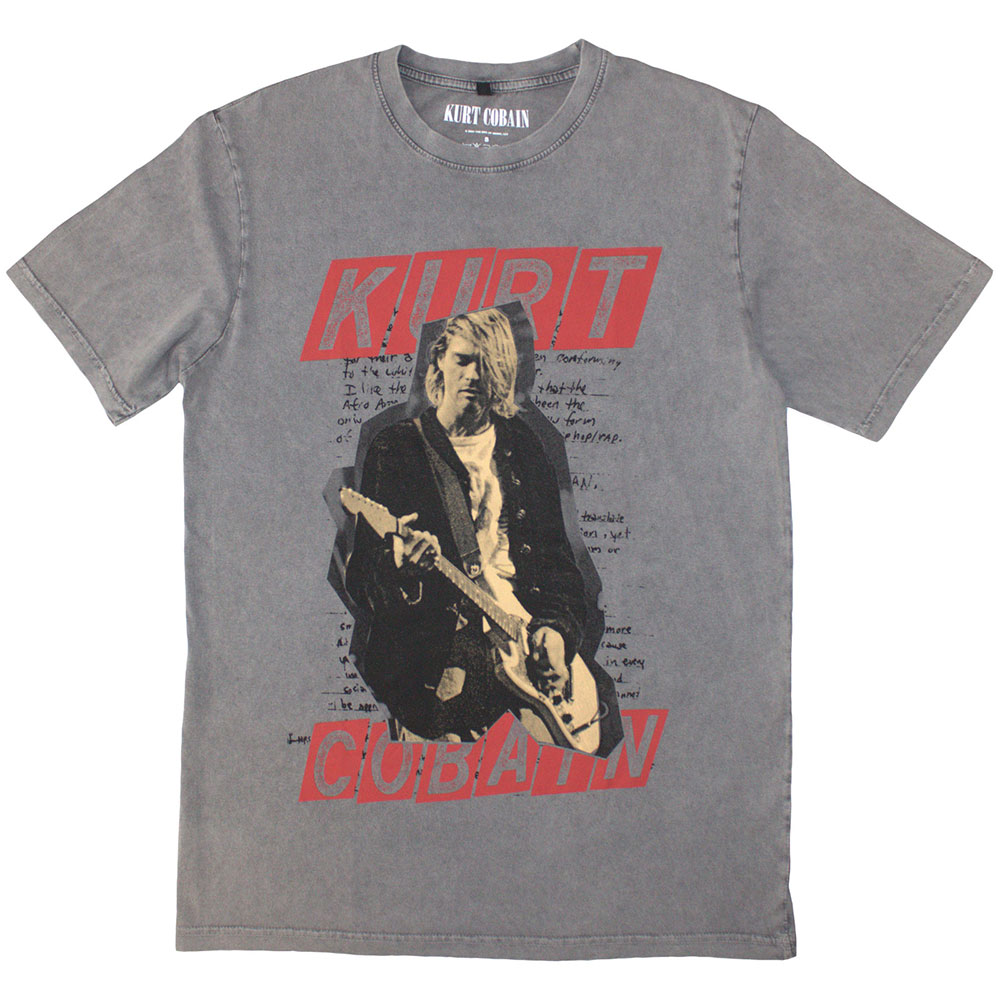 Marškinėliai Kurt Cobain Collage Stone Wash