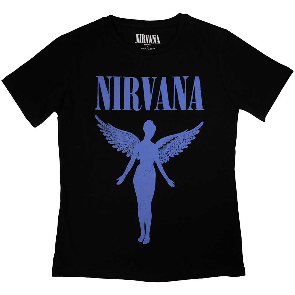 Nirvana Angelic Blue Mono Moteriški Marškinėliai