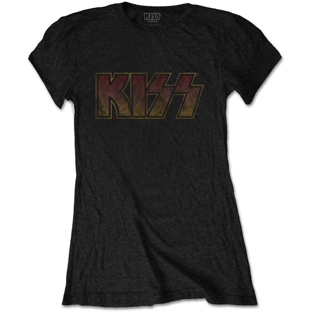 KISS Vintage Classic Logo Moteriški Marškinėliai