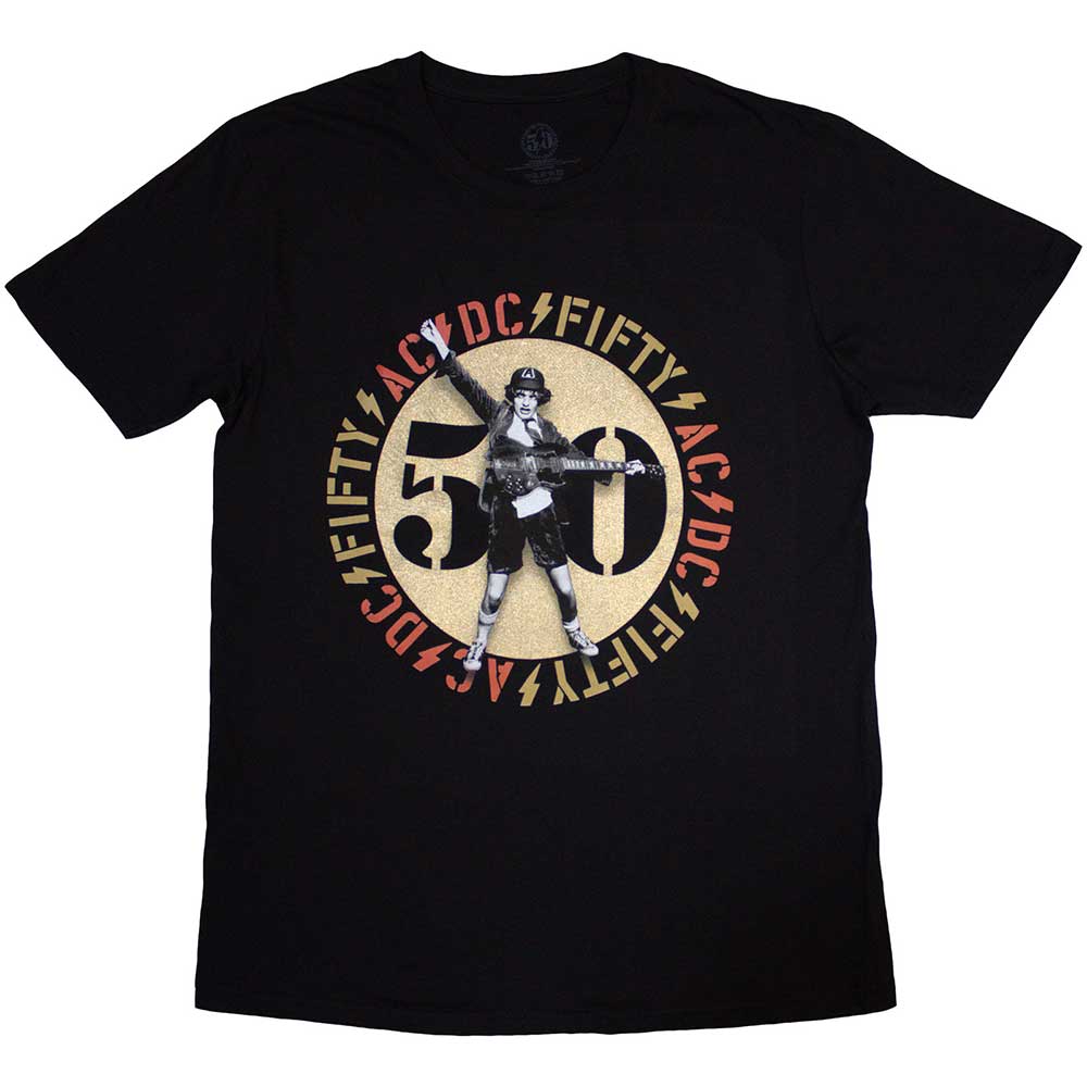 AC/DC Gold Emblem Marškinėliai (50 years edition)