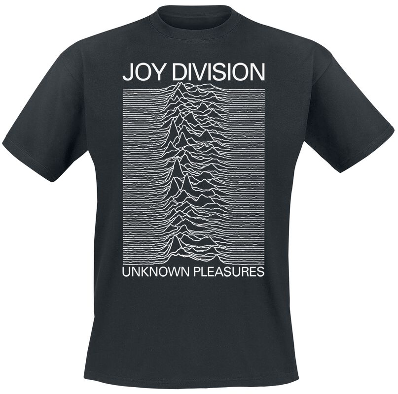 Joy Division Unknown Pleasures White On Black Marškinėliai