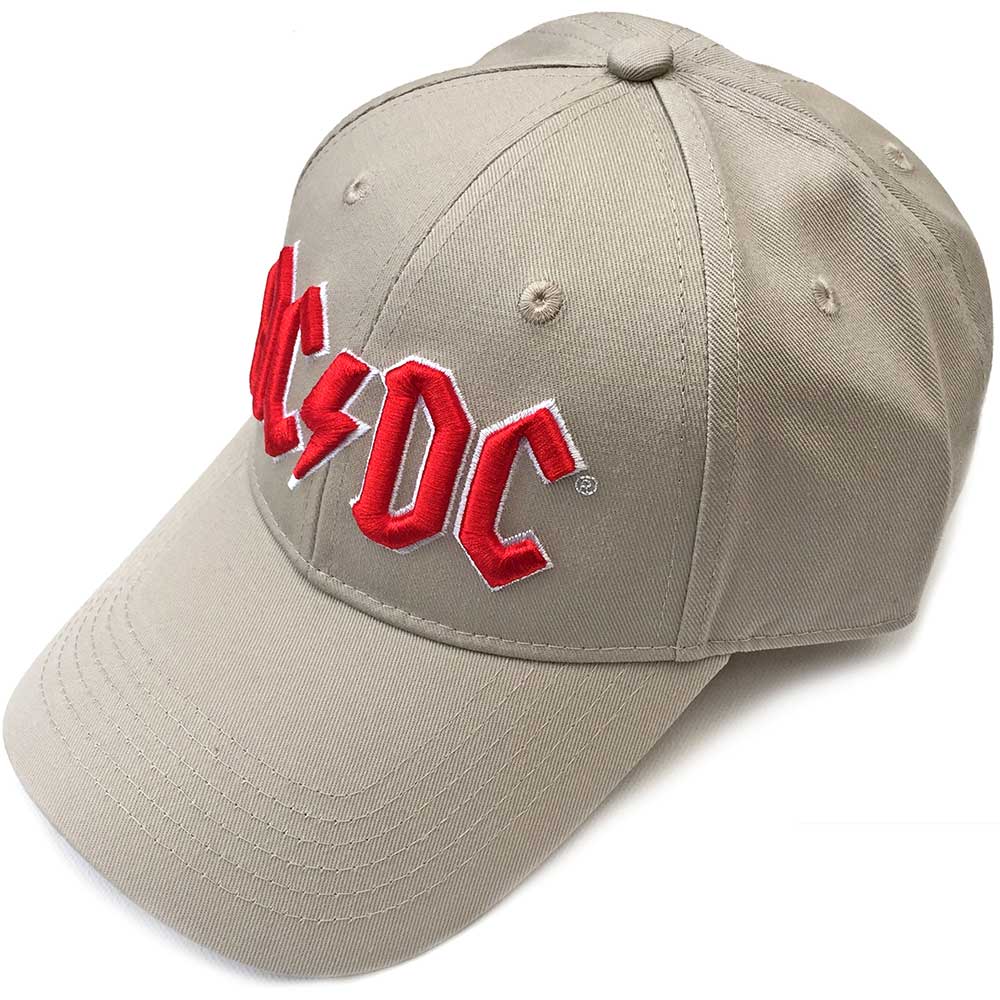 AC/DC Red Logo Smėlio Spalvos Kepurė