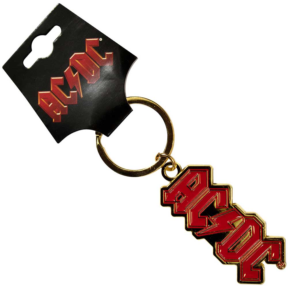 AC/DC Logo Gold Raktų Pakabukas