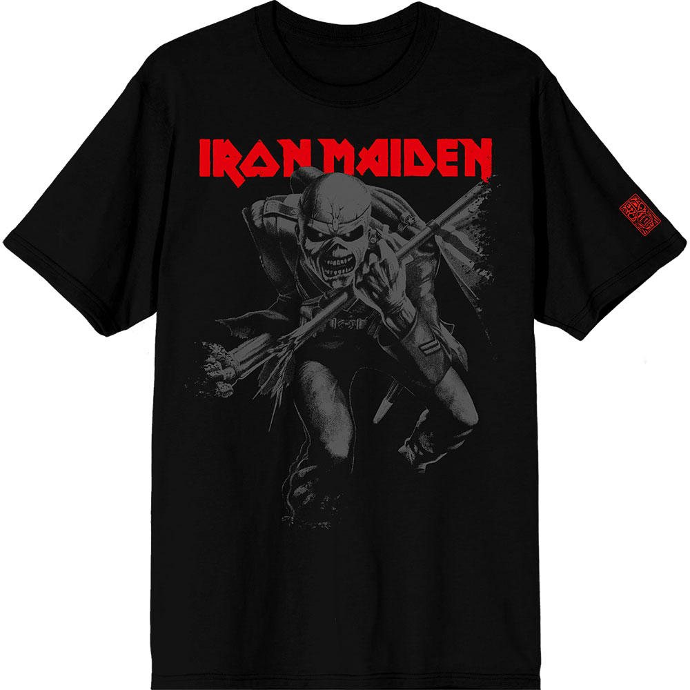 Marškinėliai Iron Maiden 50 Trooper Crop Grey