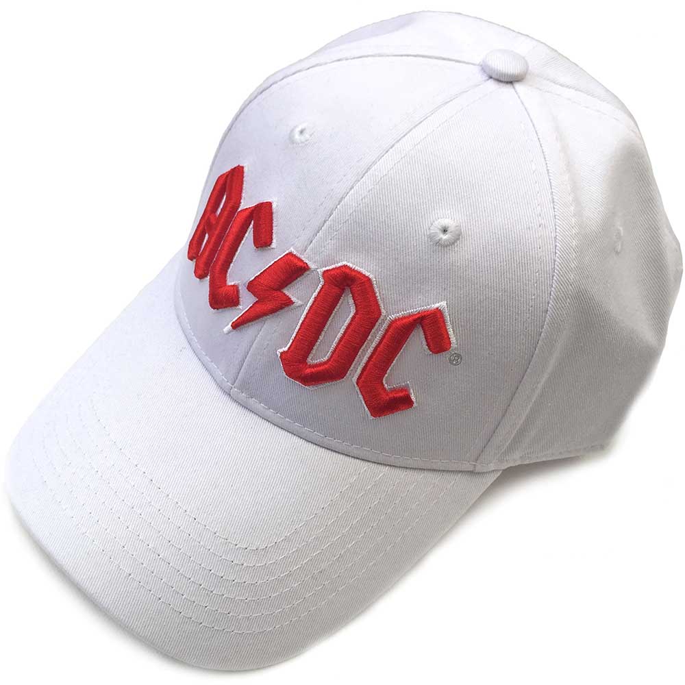 AC/DC Red Logo Balta Kepurė