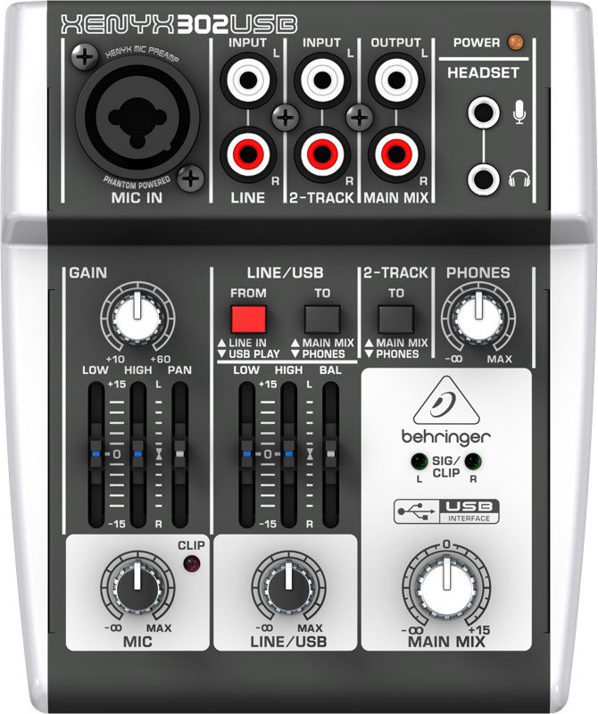 Behringer X302USB garsų maišiklis 5 kanalai