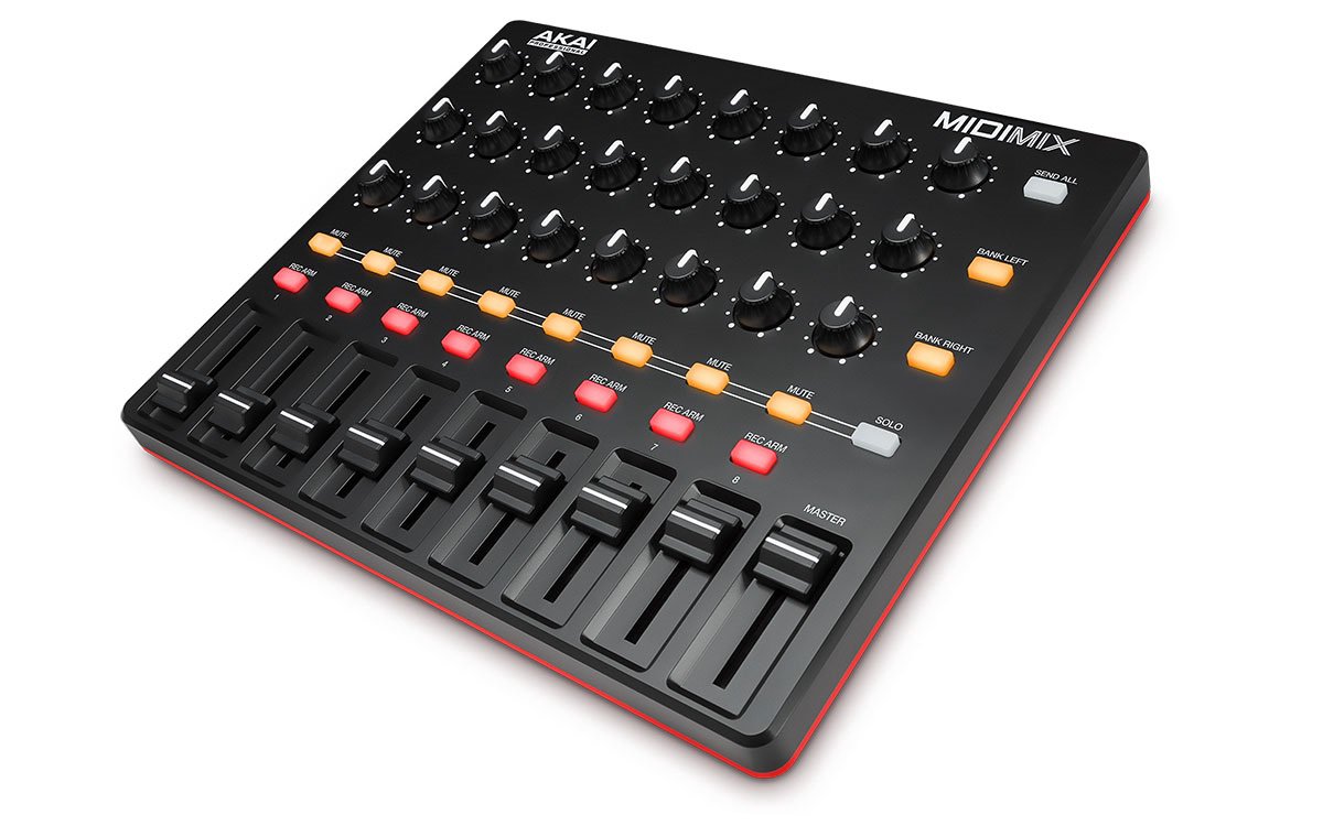 Valdiklis AKAI MIDIMIX,DAW USB Juoda