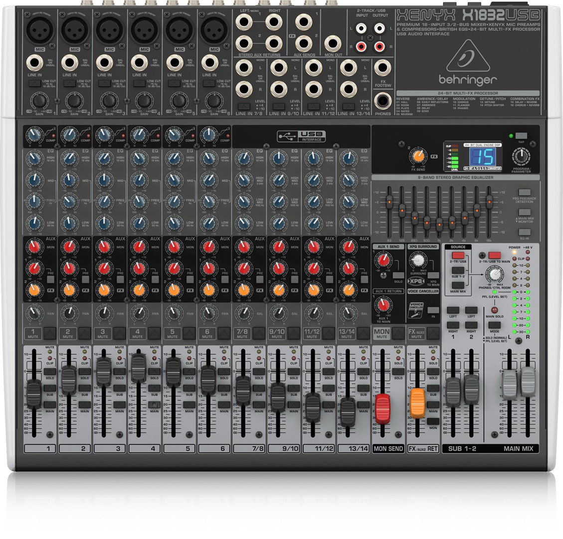 Behringer X1832USB garsų maišiklis 18 kanalai