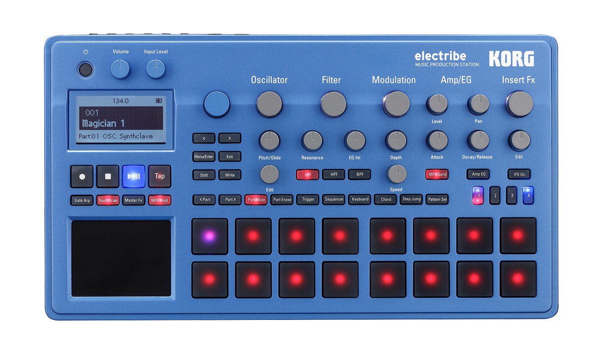 Korg Electribe 2 BL - muzikos gamybos stotis, mėlyna