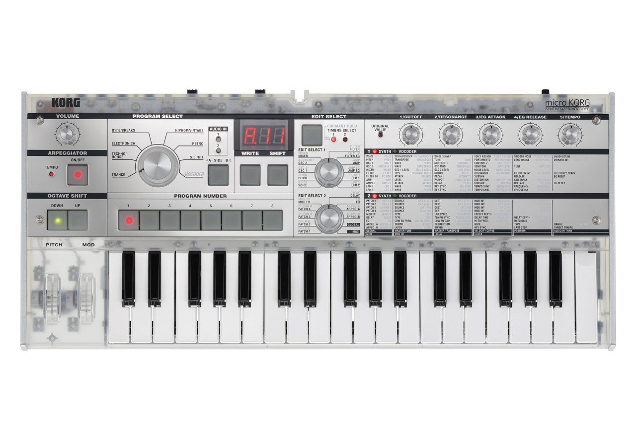 Korg microKORG Crystal - analoginis sintezatorius su vokoderiu