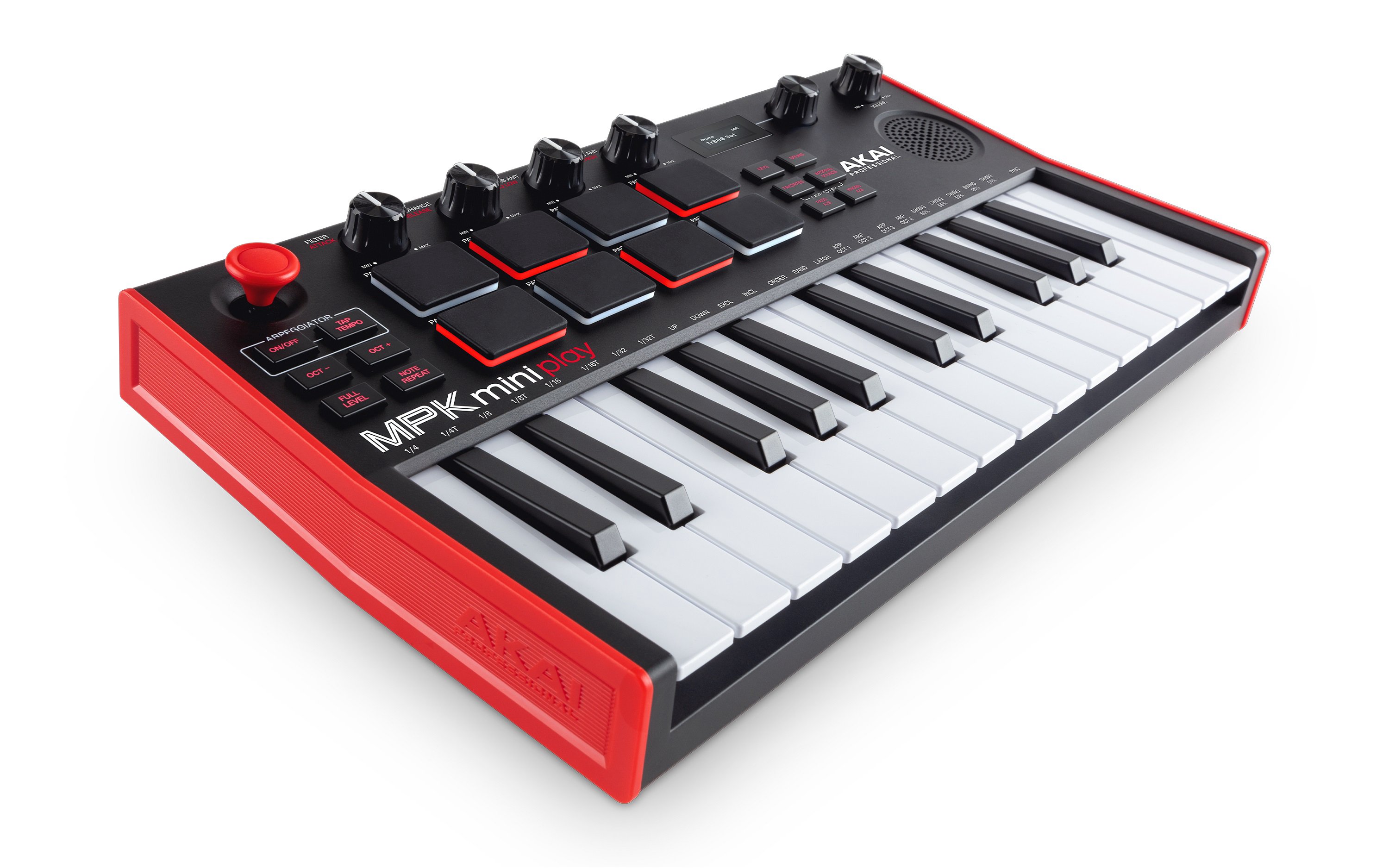 Klaviatūra AKAI MPK Mini Play MK3 MIDI USB Juoda/Raudona