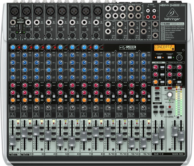Behringer QX2222USB garsų maišiklis 22 kanalai