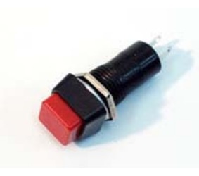 Mygtukas OFF-ON fiks, 2k. 1A/250VAC SPST-NO Ø12mm, raudonu mygtuku