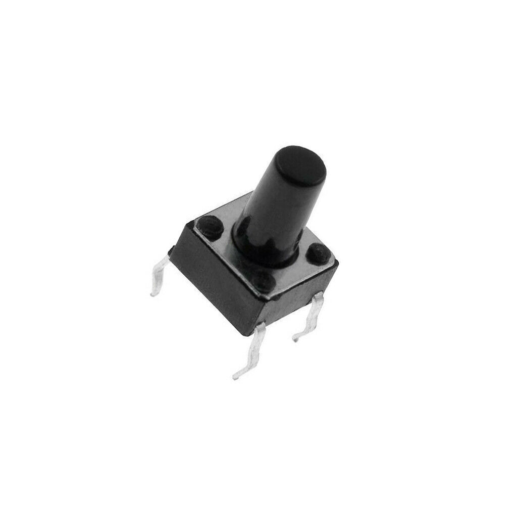 Mygtukas OFF-(ON), nefiks. 4k. 0.05A/12VDC SPST-NO 6x6mm THT; h=9.5mm