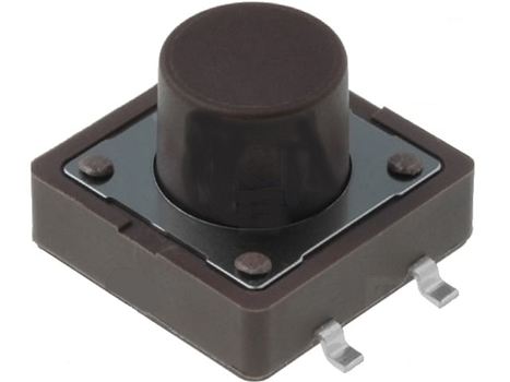 Mygtukas OFF-(ON), nefiks. 4k. 0.05A/12VDC SPST-NO 12x12mm SMD tipo H-8.5mm