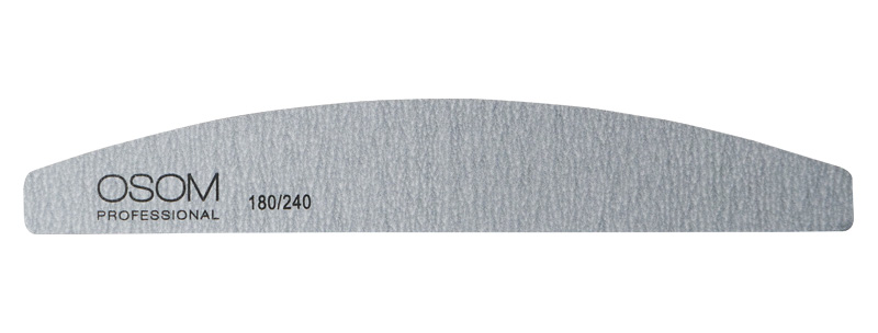 Dildė nagams Osom Professional Half Moon Shape, zebra, 180/240, 1 vnt OSOMP1824, 1/25