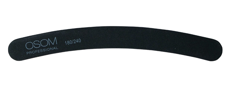 Dildė nagams Osom Professional, Banana Shape, black, EB18155180240 180/240, 1 vnt