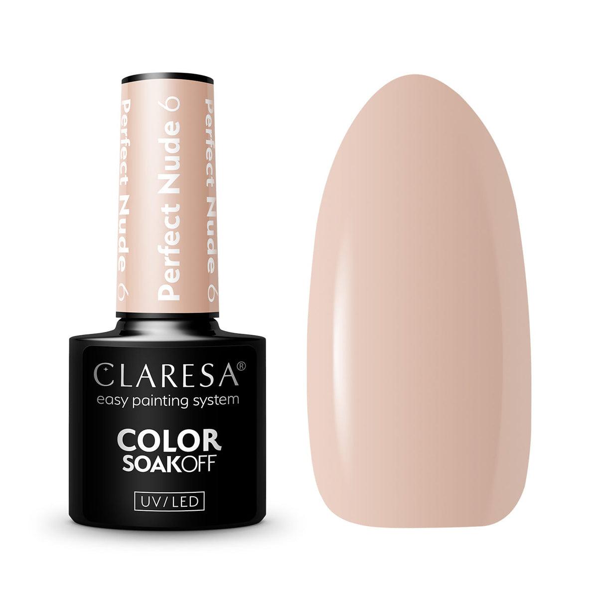 CLARESA hibridinis nagų lakas PERFECT NUDE 6, 5g