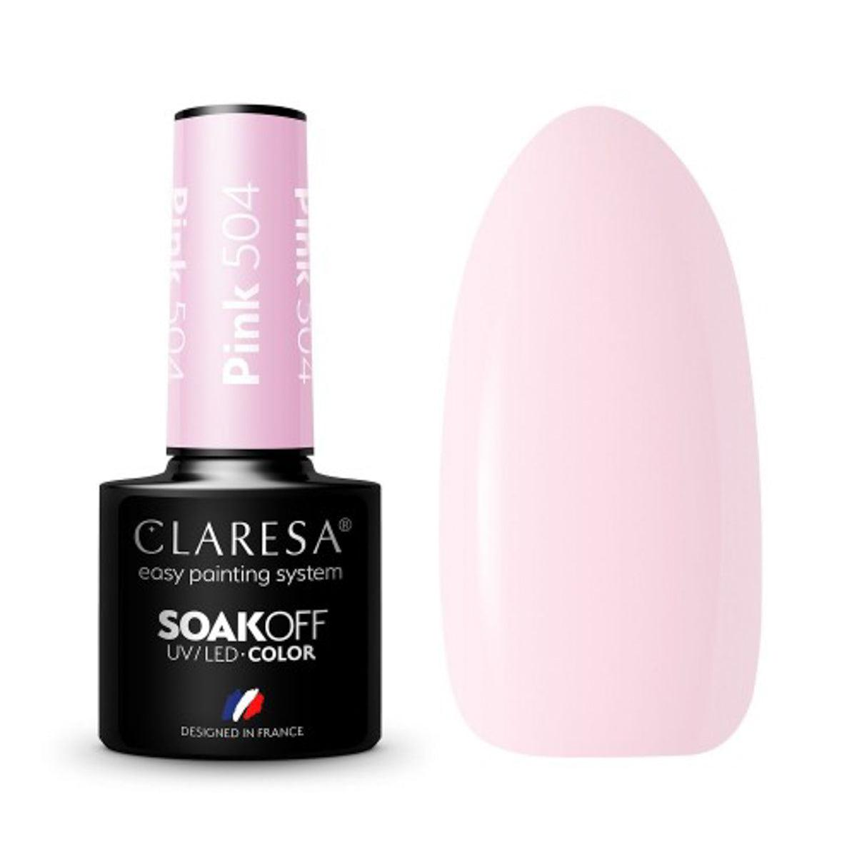 CLARESA hibridinis nagų lakas PINK 504, 5g